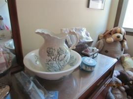 Wheeling Ironstone pitcher and basin