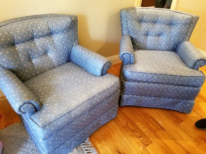 Matching Blue Side Chairs