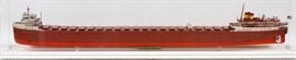 HAND CRAFTED, WOOD SCALE MODEL, C2017, H 6 1/2", W 4 1/2", L 47 1/2", GREAT LAKES FREIGHTER EDMOND FITZGERALD
Lot # 0005 