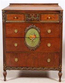 SLEIGH LOUIS XV REVIVAL STYLE SATIN WOOD, BEDROOM SET, 10 PCS
Lot # 0019 