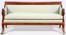 ANTIQUE MAHOGANY FEDERAL SOFA, C. 1815, H 34", L 71", D 29"
Lot # 0025 