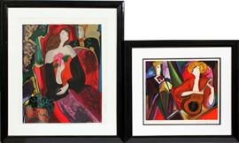 LINDA LE KINFF (AMERICAN, B. 1949), SIGNED SERIGRAPHS, LATE 20TH C., 2 PCS., H 15" - 26", W 18" - 20"
Lot # 0099 