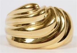 14KT YELLOW GOLD FLUTED RING, SIZE 6.75
Lot # 0123 