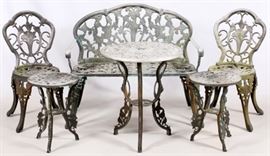 CAST ALUMINUM PATIO FURNITURE, 6 PCS.
Lot # 0201 