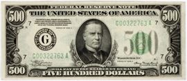 US $500 FEDERAL RESERVE NOTE, 1934 A
Lot # 0254 