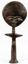 NIGERIAN CARVED WOOD FERTILITY FIGURE, H 14"
Lot # 0366 