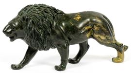 AFRICAN HAND CARVED STONE LION, H 4 1/2", L 10"
Lot # 1137 