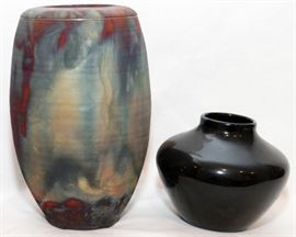 BRIAN JOHNSON CONTEMPORARY ART POTTERY VASE, PLUS ANOTHER 2
Lot # 1244 
