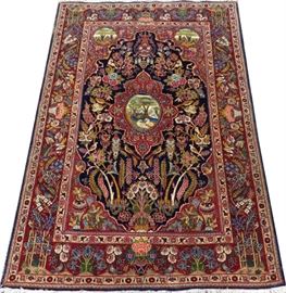 PERSIAN KASHAN SEMI-ANTIQUE HANDWOVEN WOOL RUG, W 4' 5", L 6' 7"
Lot # 1180 
