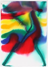 PAUL JENKINS, WATERCOLOR ON PAPER, ST CROIX 1980, H 42", W 30", "PHENOMENA-CAPTAIN COOK'S MAP"
Lot # 2005