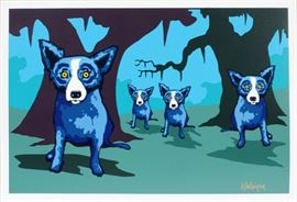 GEORGE RODRIGUE (AMERICAN, 1944–2013), H 23", W 34", "WALKIN' TO NEW ORLEANS"
Lot # 2015 