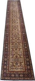 INDO PERSIAN HANDWOVEN WOOL RUNNER W 2' 6", L 14'
Lot # 2049 
