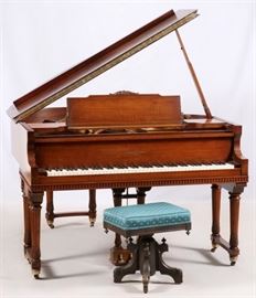 GRINNELL BROS. BABY GRAND MAHOGANY PIANO, H 38", L 64", D 56"
Lot # 2092 