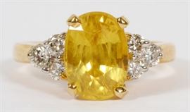 4.28CT YELLOW SAPPHIRE AND 0.60CT DIAMOND RING, SIZE 7, RTL CERTIFIED
Lot # 2123 