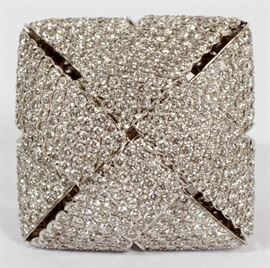 7.15CT DIAMOND AND 18KT WHITE GOLD PAVE RING, SIZE 7
Lot # 2118 