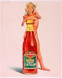 MEL RAMOS, SIGNED LITHOGRAPH 1972 H 30" W 25" DELMONTE CATSUP
Lot # 2138 