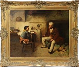 BAIGLER ARISTODEMI, ITALY B. 1928 OIL ON CANVAS, H 24" L 30"
Lot # 2142 