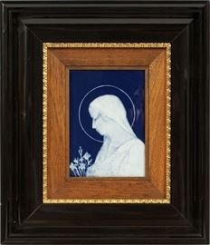 FRENCH PATE-SUR-PATE PORCELAIN PLAQUE, H 6", W 5", VIRGIN MARY
Lot # 2269 