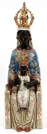 EUGENIO PATTARINO ITALIAN POTTERY FIGURE, H 24.5", BLACK MADONNA AND CHILD
Lot # 2262 