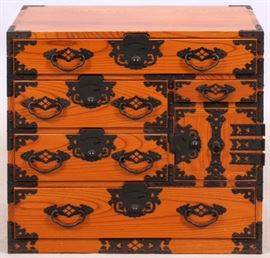 JAPANESE TANSU CABINET, H 24", W 26 1/2", D 15"
Lot # 2290 