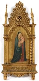 PAINTING ON WOOD PANEL, H 14", W 8", MADONNA AND CHILD
Lot # 2273 