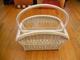 IN VERY GOOD CONDITION, WICKER MAGAZINE HOLDER