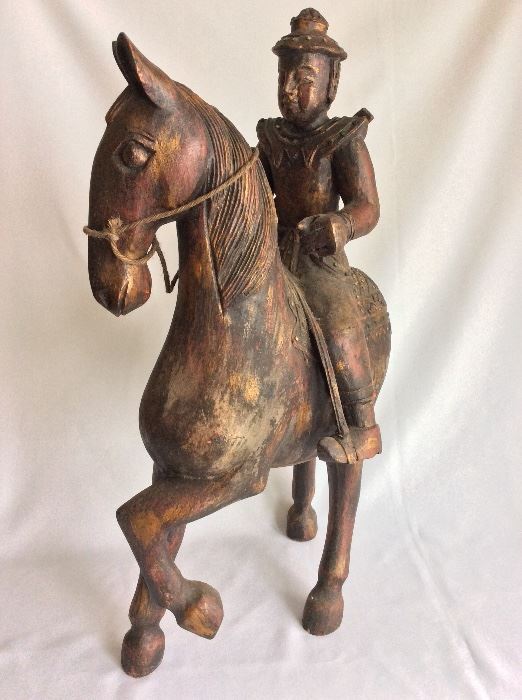 Warrior on Horse, 24" H.