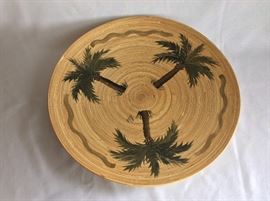 Wooden Painted Plate. 17 1/2" Diameter. Andrea Ward Designs.