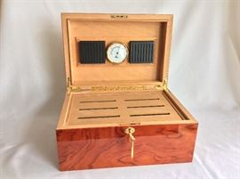 Suprema Humidor. 13 1/2" W x 9 1/2" D x 6" H.