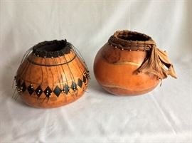 Margo Annis signed Decorative Guord Jugs. 