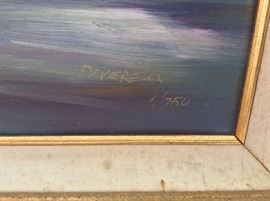 Painting by Devereux, 36" x 24".