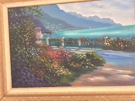 Painting by Devereux, 36" x 24".