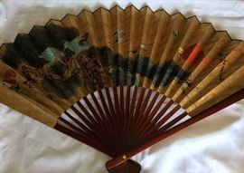 Chinese Decorative Fan. 30" L.
