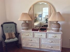 Bed Dresser with Mirror. 