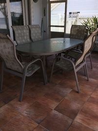 Patio Table with 6 chairs. 