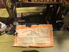 Brunswick sewing machine 