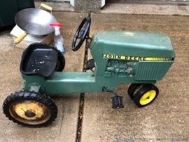 antique John Deere pedal car 
