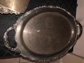 silver plated oblong platter