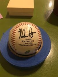 Nolan Ryan stamp signed baseball. In original wrapping