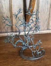 several unique iron sculptures