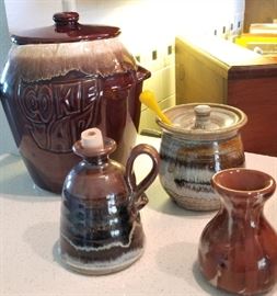 Lots of Signed Studio Pottery throughout the House