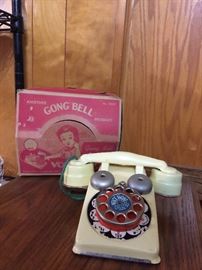 
Gong Bell voice Telephone with Original box.  Near Mint!  1950
