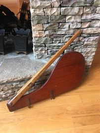 Vintage wooden boat rudder