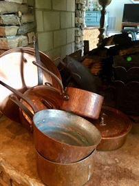 Copper pots 