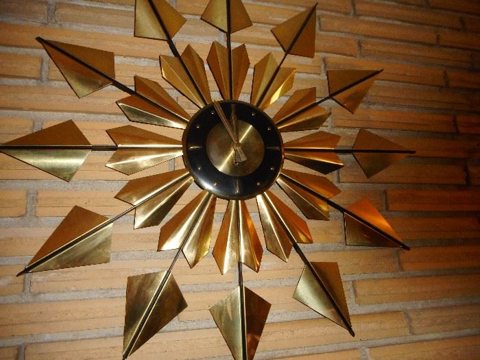 Mid Century StarBurst Clock, Welby Germany