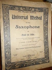 Vintage Saxophone Music Book