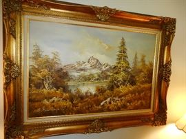 Original Oil, Signed. Gilt Wood Frame