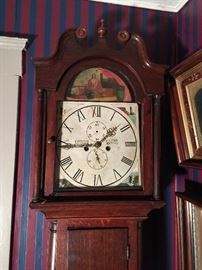 One of two tall case clocks