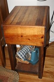 Beautiful Vintage Standing Butcher Block 