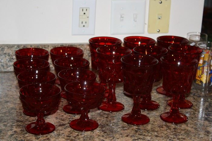 Red Fostoria Glassware